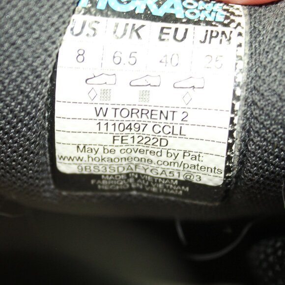 Size 8 - Hoka One One Torrent 2 Orange Grey Hiking Trail Sneakers - Picture 8 of 9